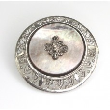 eleganta brosa art deco. argint & sidef natural. Germania